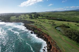Poipu Bay 16th Waves Aerial